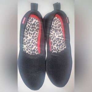 Levi’s Black Slip-On Shoes with Leopard Print